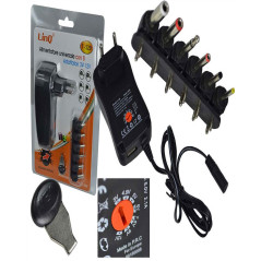 Chargeur Secteur Universel 30W 3 à 12V, 6 Embouts + Port USB LinQ T-129 — LinQ · Smarty Paris 18e